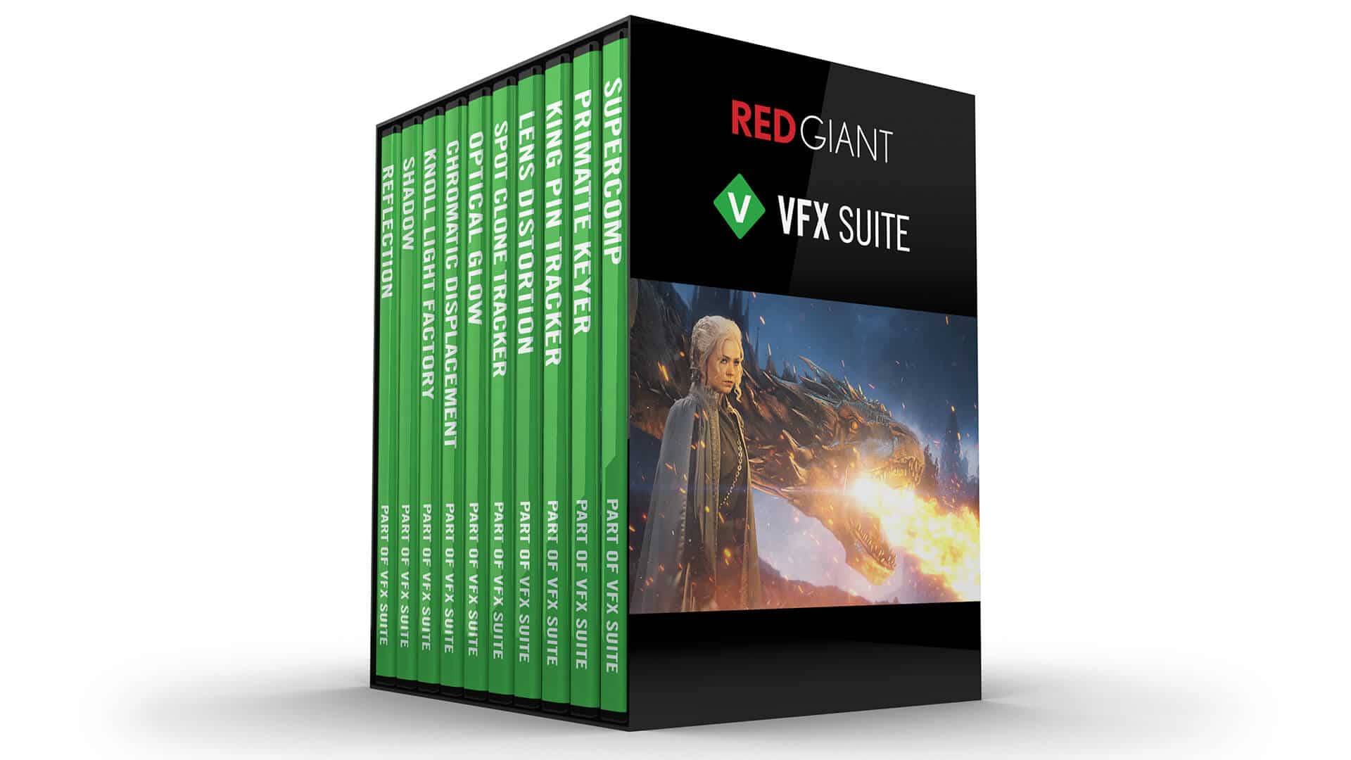 Red Giant Box Set - computer graphic rendering by Guedin Designs.