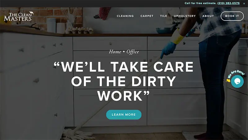 The Clean Masters Website Home Page