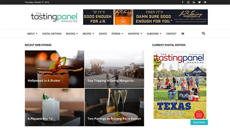 The Tasting Panel Magazine home page