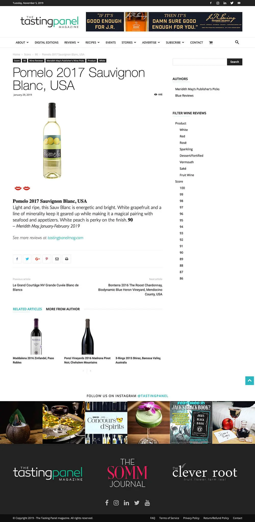 The Tasting Panel Magazine Website Wine Review