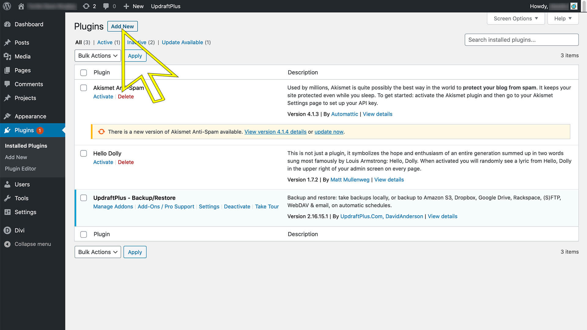 Wordpress Social Sharing Step 2