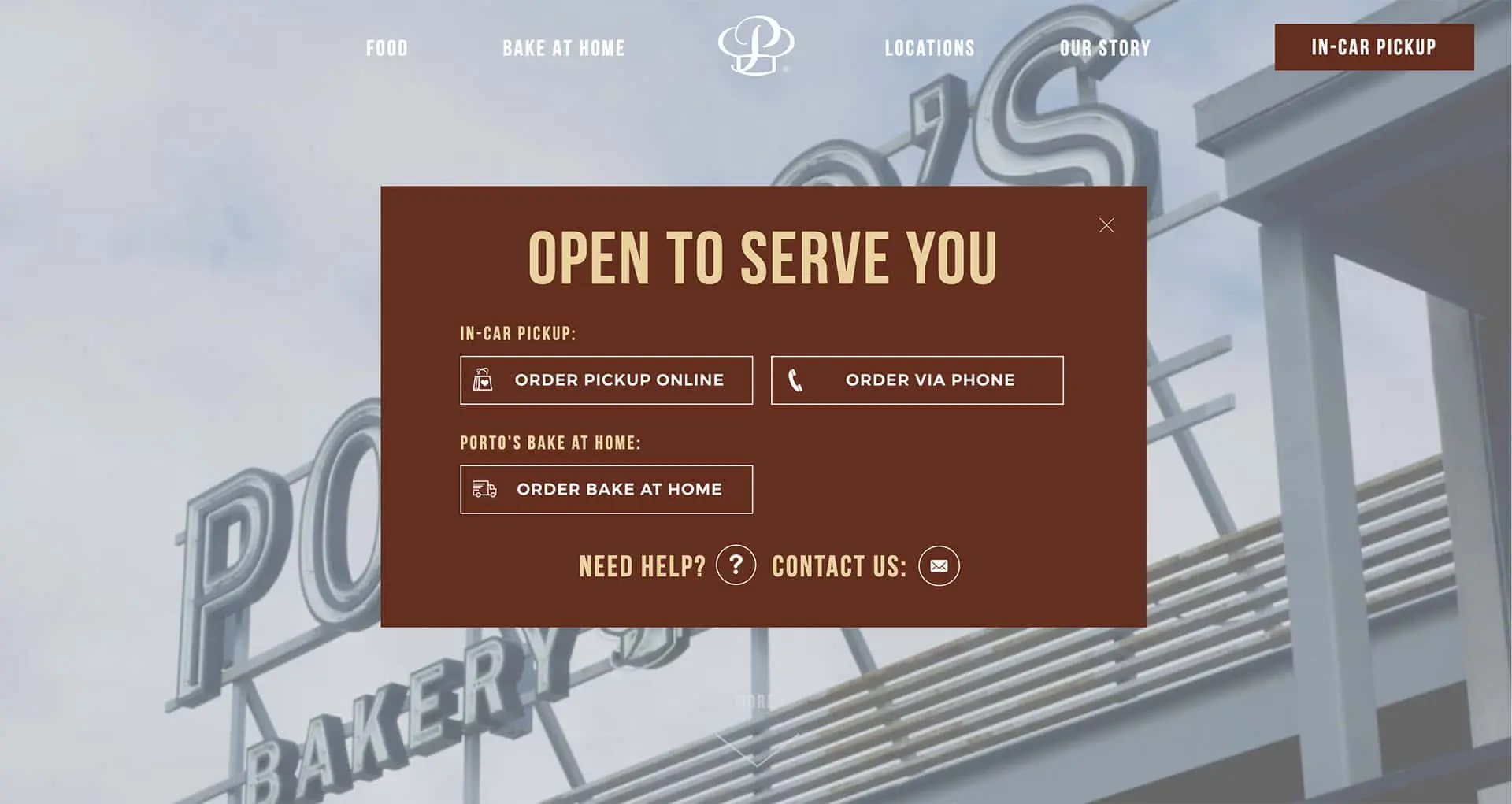 image of web design coronavirus example Porto's new homepage