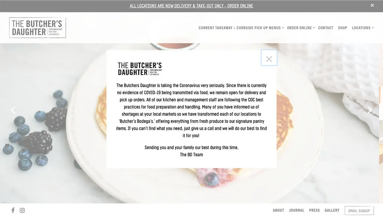 image of the butchers daugher home page