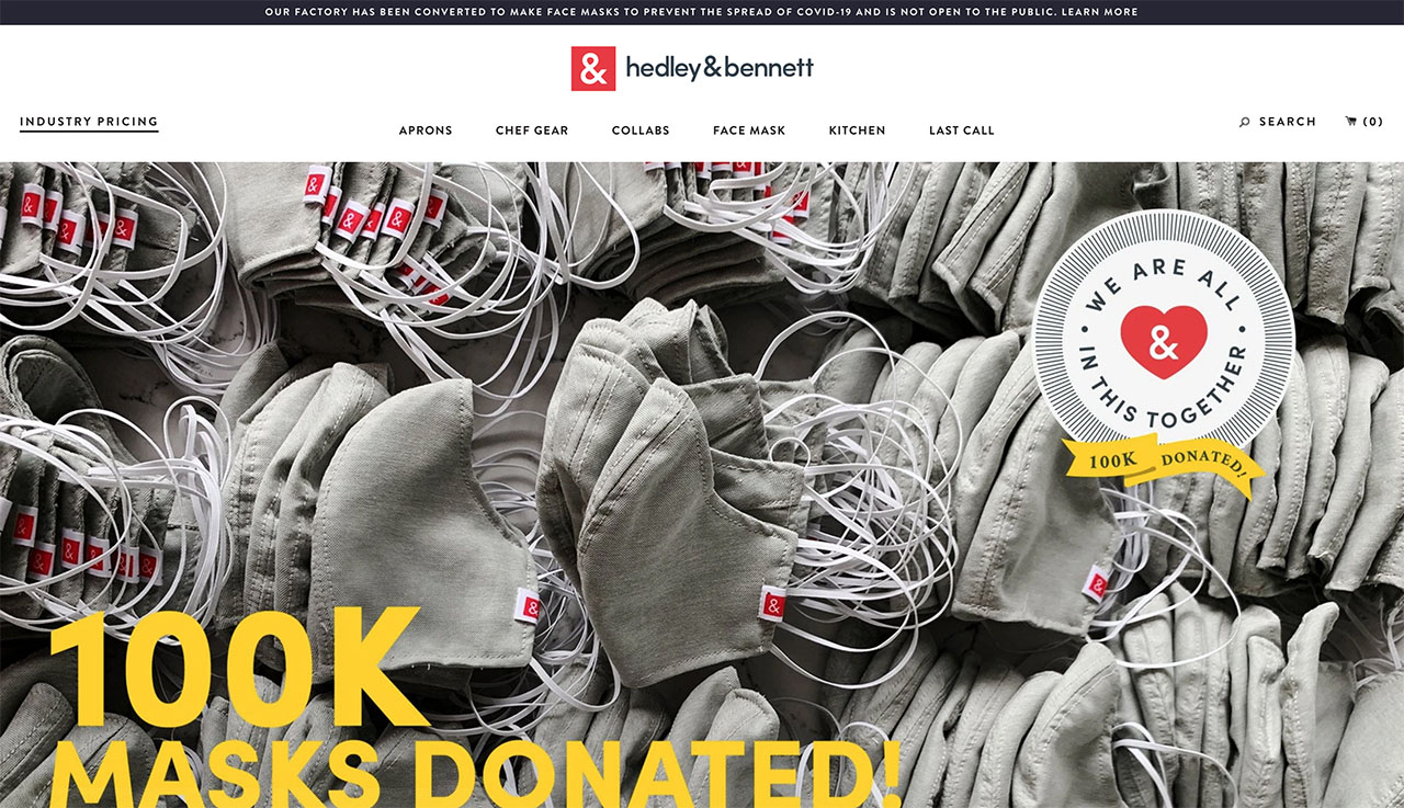 image of the hedley bennett home page