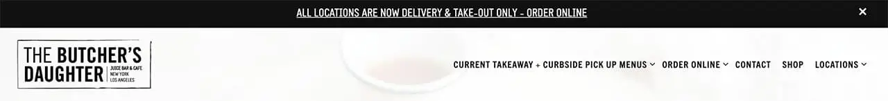 the butchers daugher header menu image of web design during coronavirus