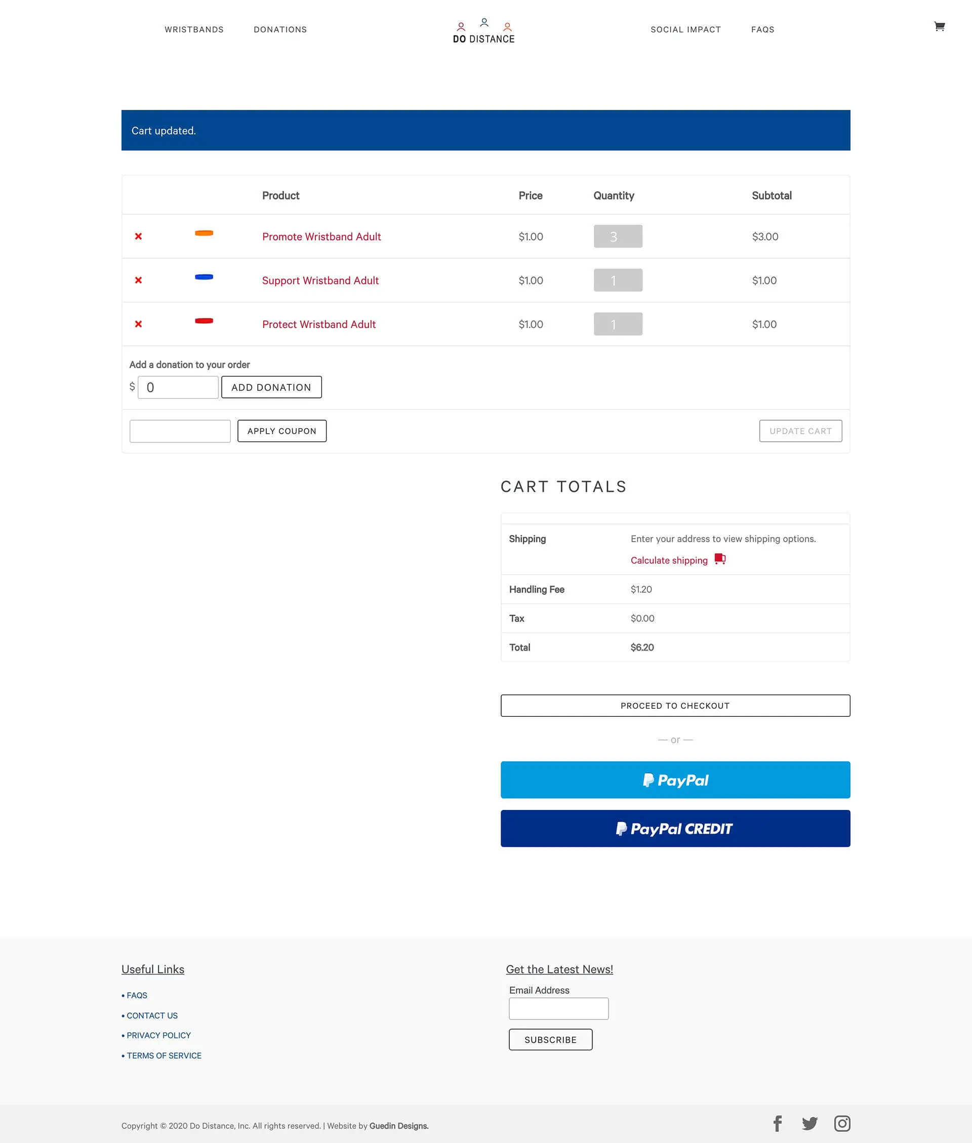 Do Distance checkout page