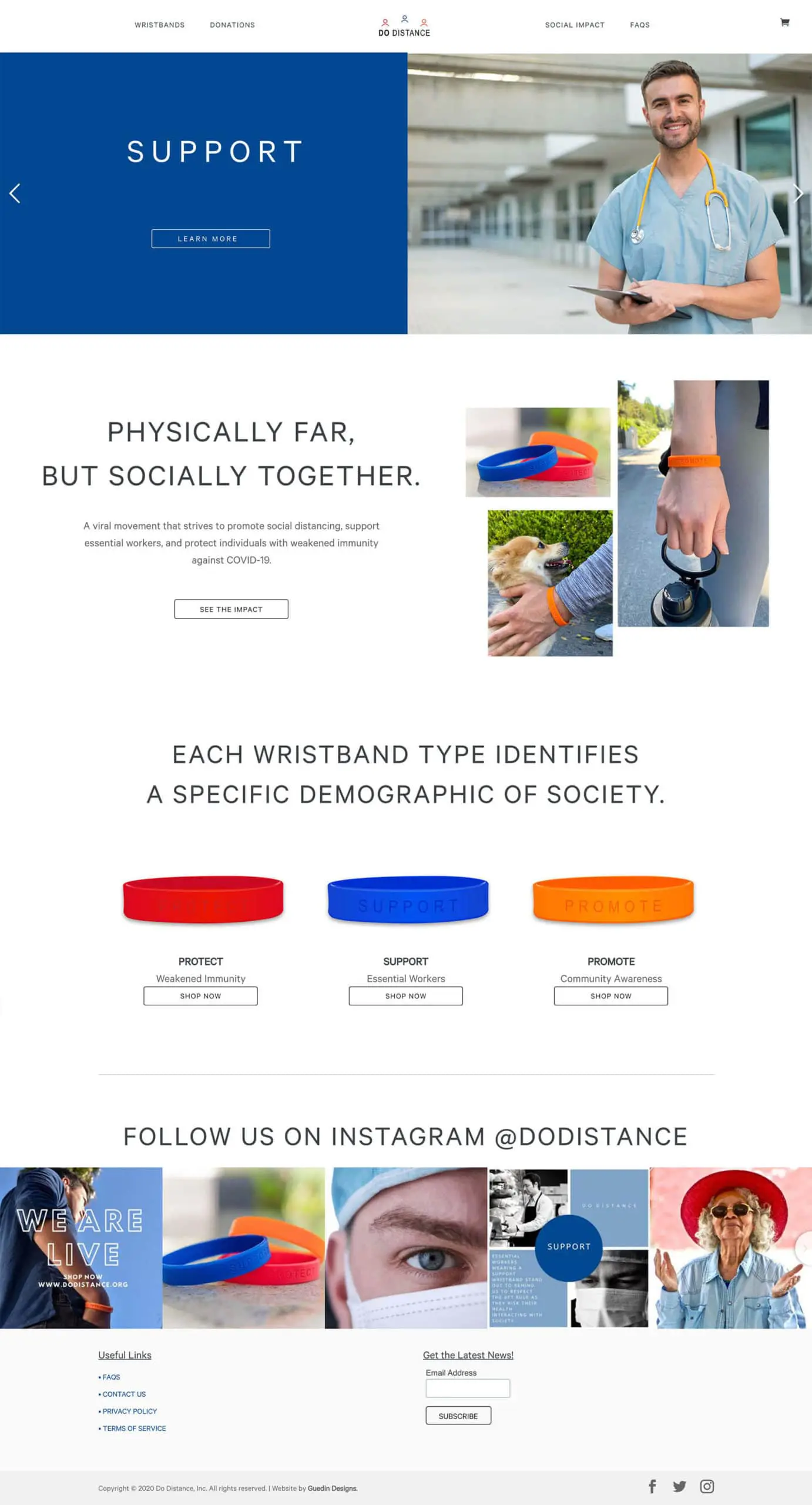 Do Distance Home page by Guedin Designs