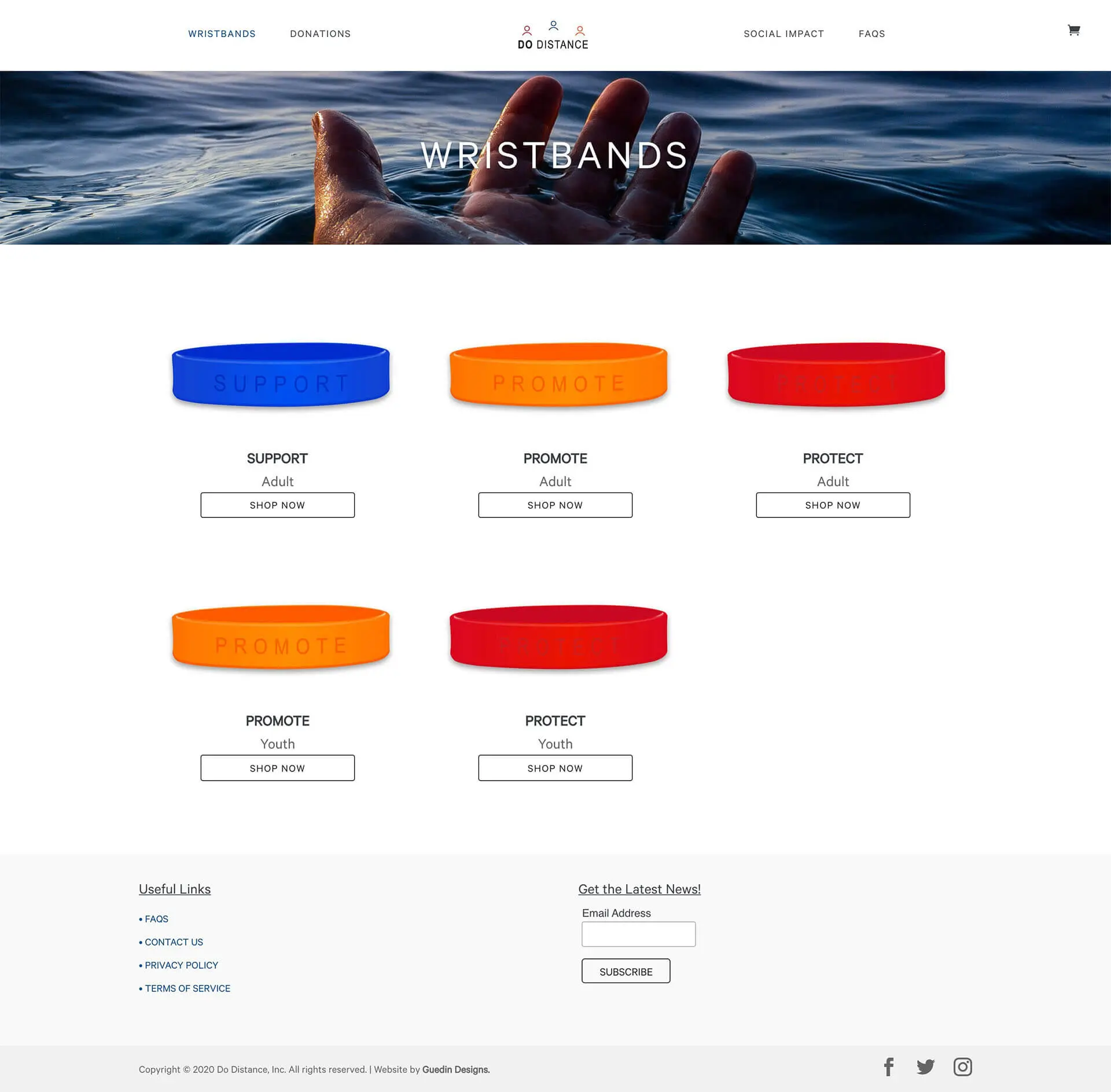 Do Distance wristbands page